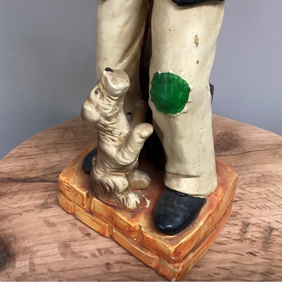 Vintage - Made In Japan - Huge Ceramic Crafted Old Man & Dog Sculpture - Rare - Picture 8 of 15